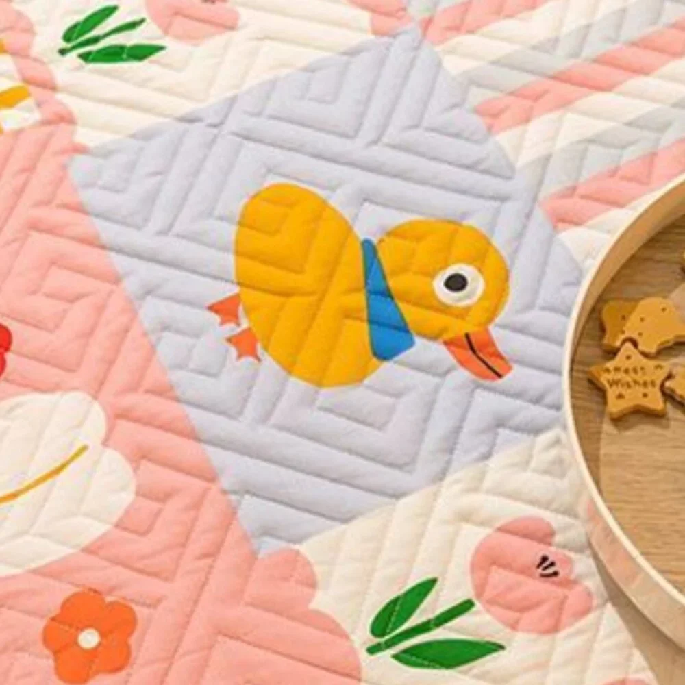 Rabbits Strawberry Bedding Set | Quilt Bedsheet Pillowcase Kid Room Bedroom #776